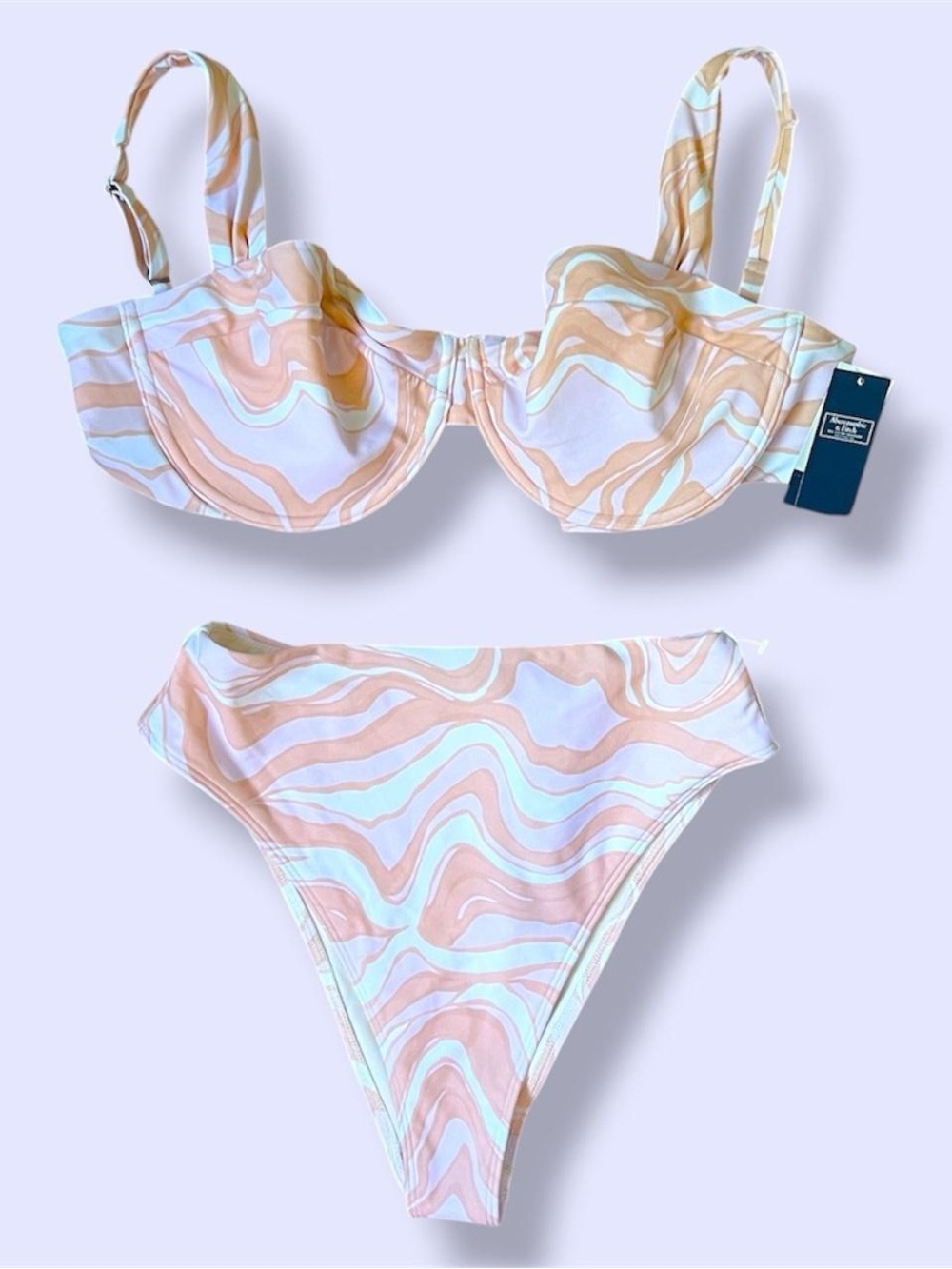 Abercrombie & Fitch Peachy Swirl Bikini Set 🍑